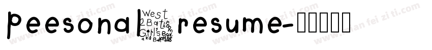 peesonal resume字体转换